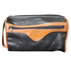 Stylish Black and Tan Toiletry Bag